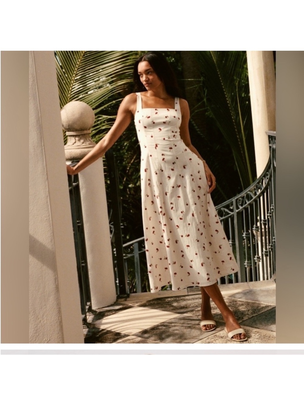 Abercrombie Midi Dress with Cherry Print